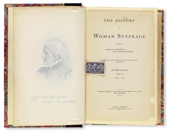 (CIVIL RIGHTS.) ANTHONY, SUSAN B. The History of Women Suffrage.